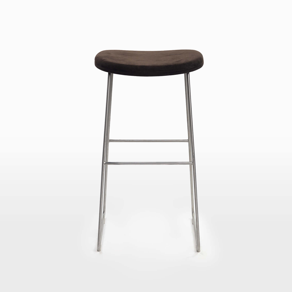 Hi Pad Stool Brown Suade Seat Designed by Jasper Morrison